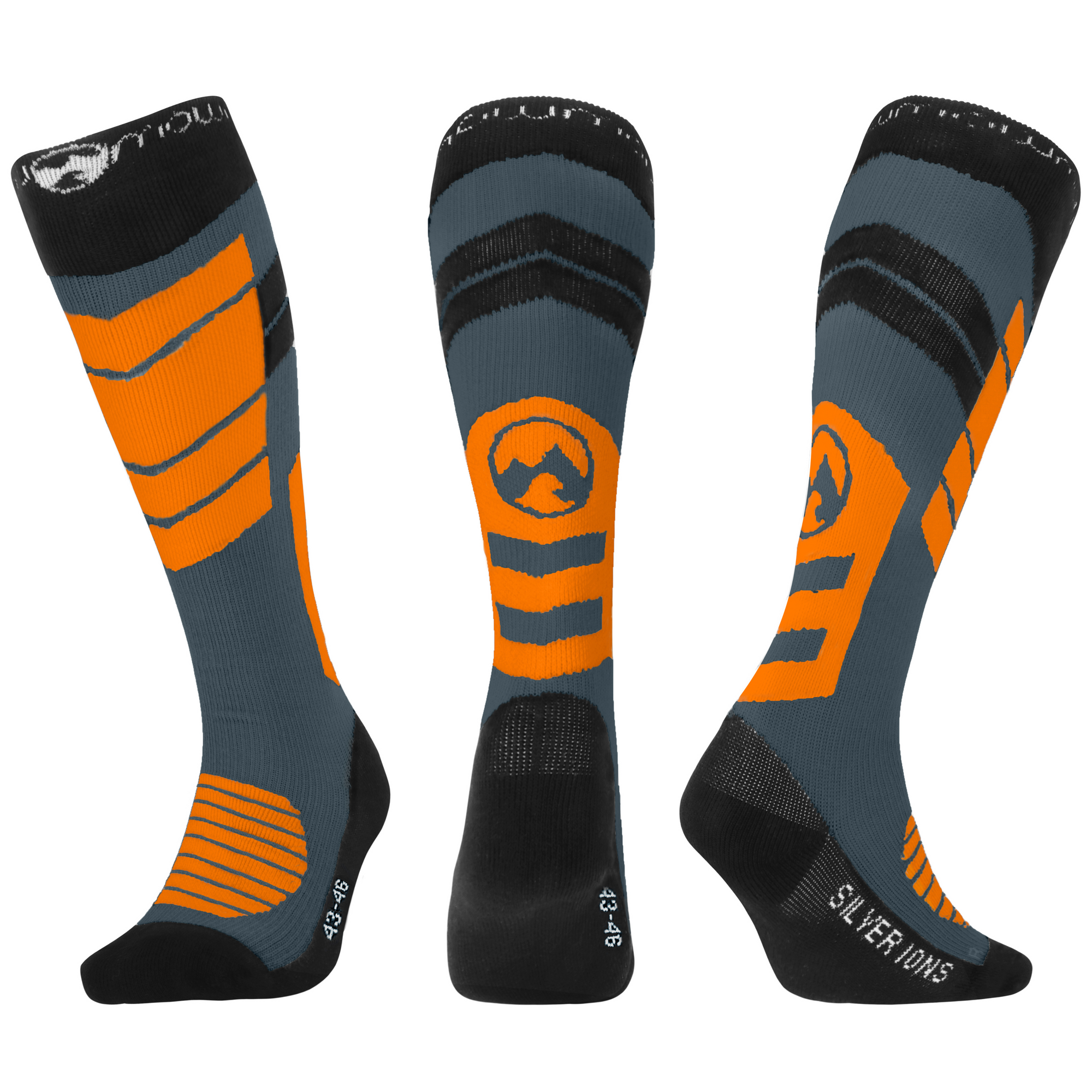 Ibex Snow Socks with Silver Ions - size 43-46 orange