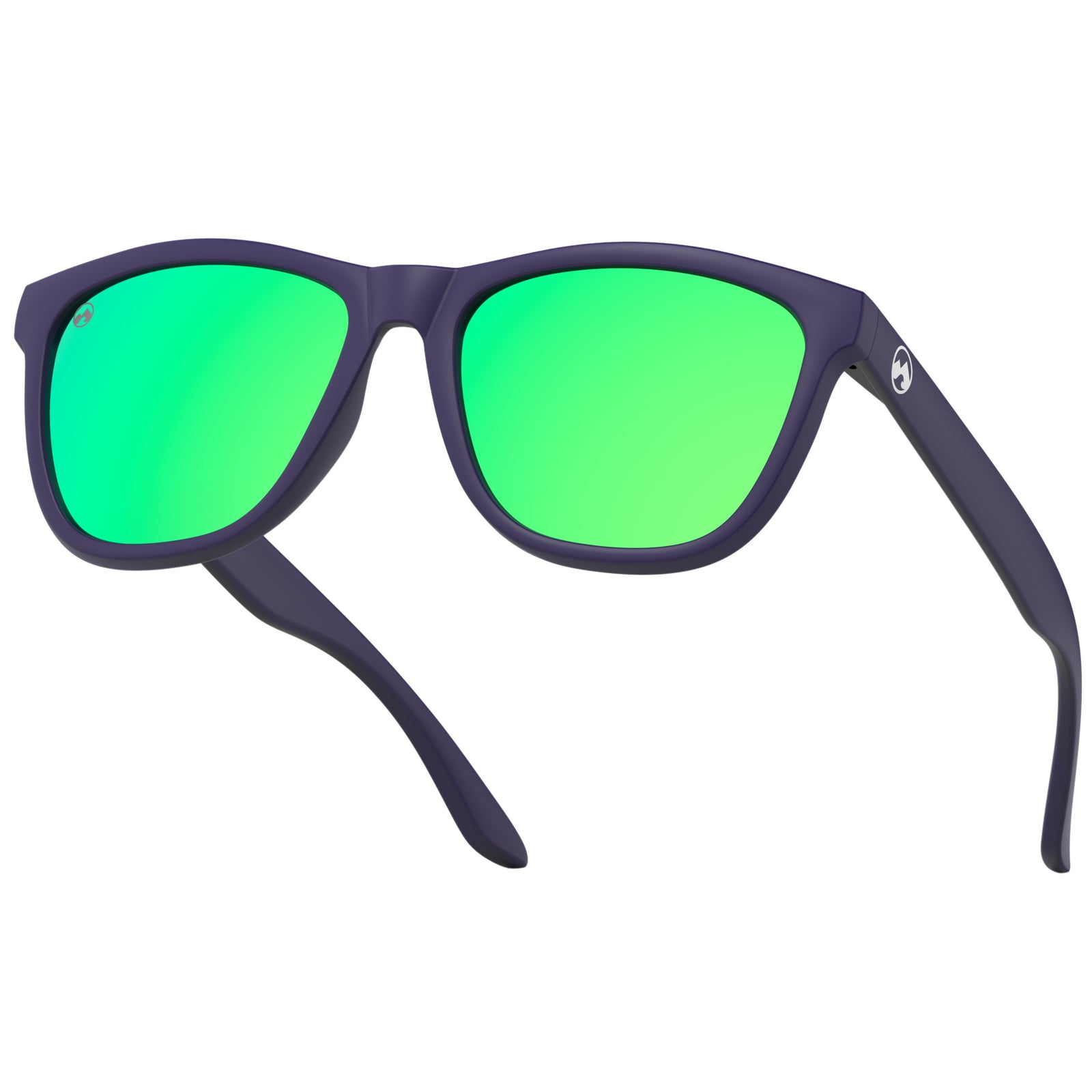 Jade - Matte dark navy blue frame | green lens - mowmow