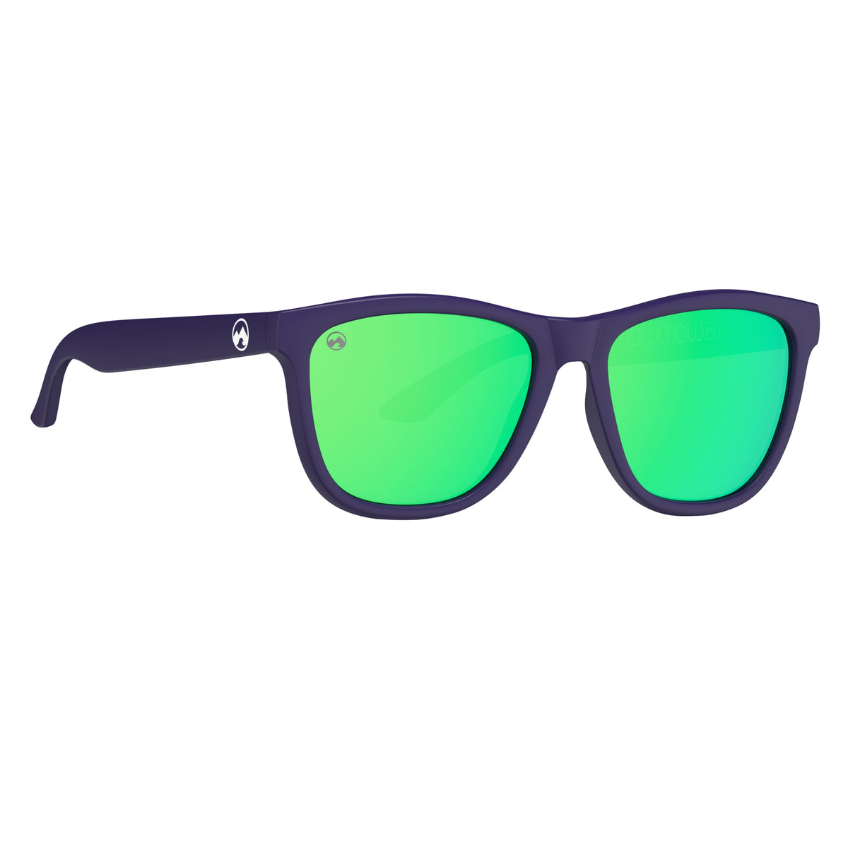 Jade - Matte dark navy blue frame | green lens - mowmow