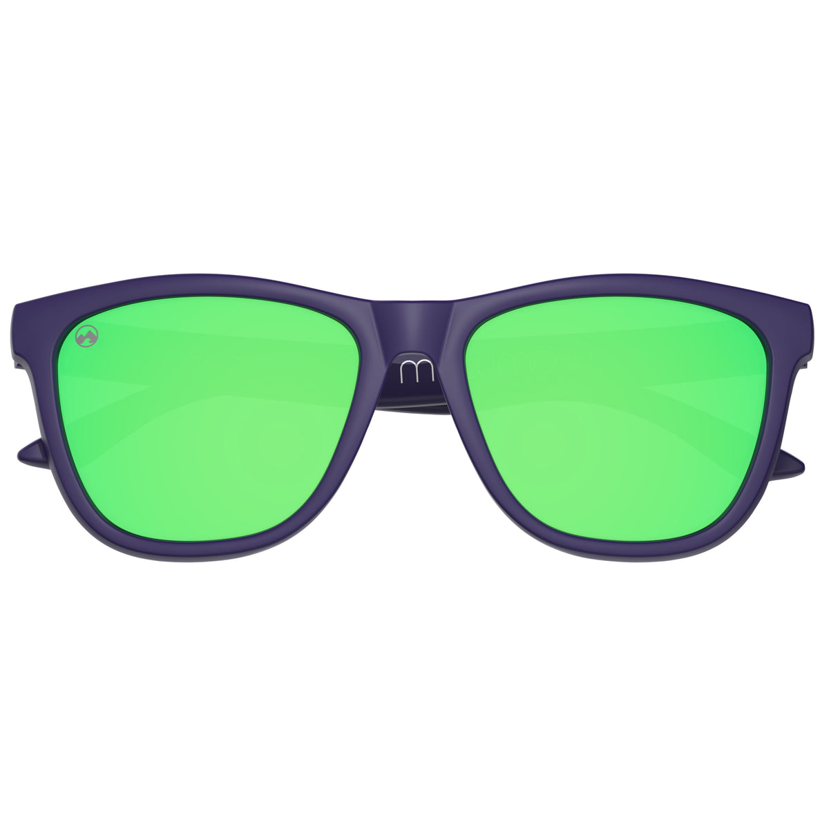 Jade - Matte dark navy blue frame | green lens - mowmow