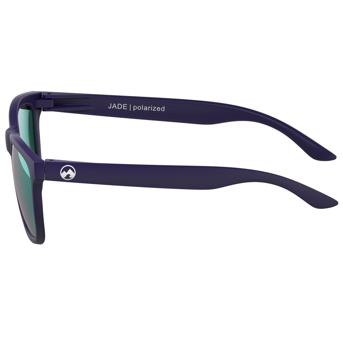 Jade - Matte dark navy blue frame | green lens - mowmow