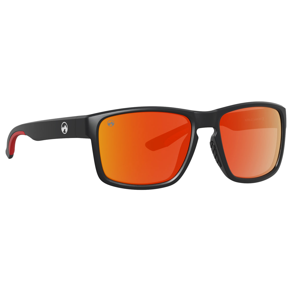 AURA - 002 - Matt black frame /Orange red