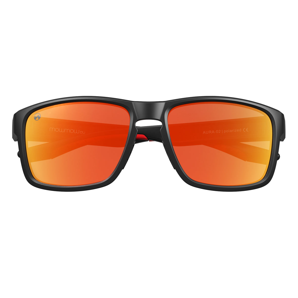 AURA - 002 - Matt black frame /Orange red