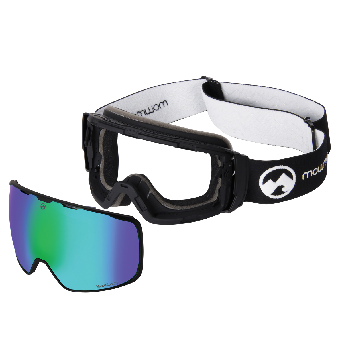 Icon - M/L black frame / Green/Blue X-celLens + BONUS lens