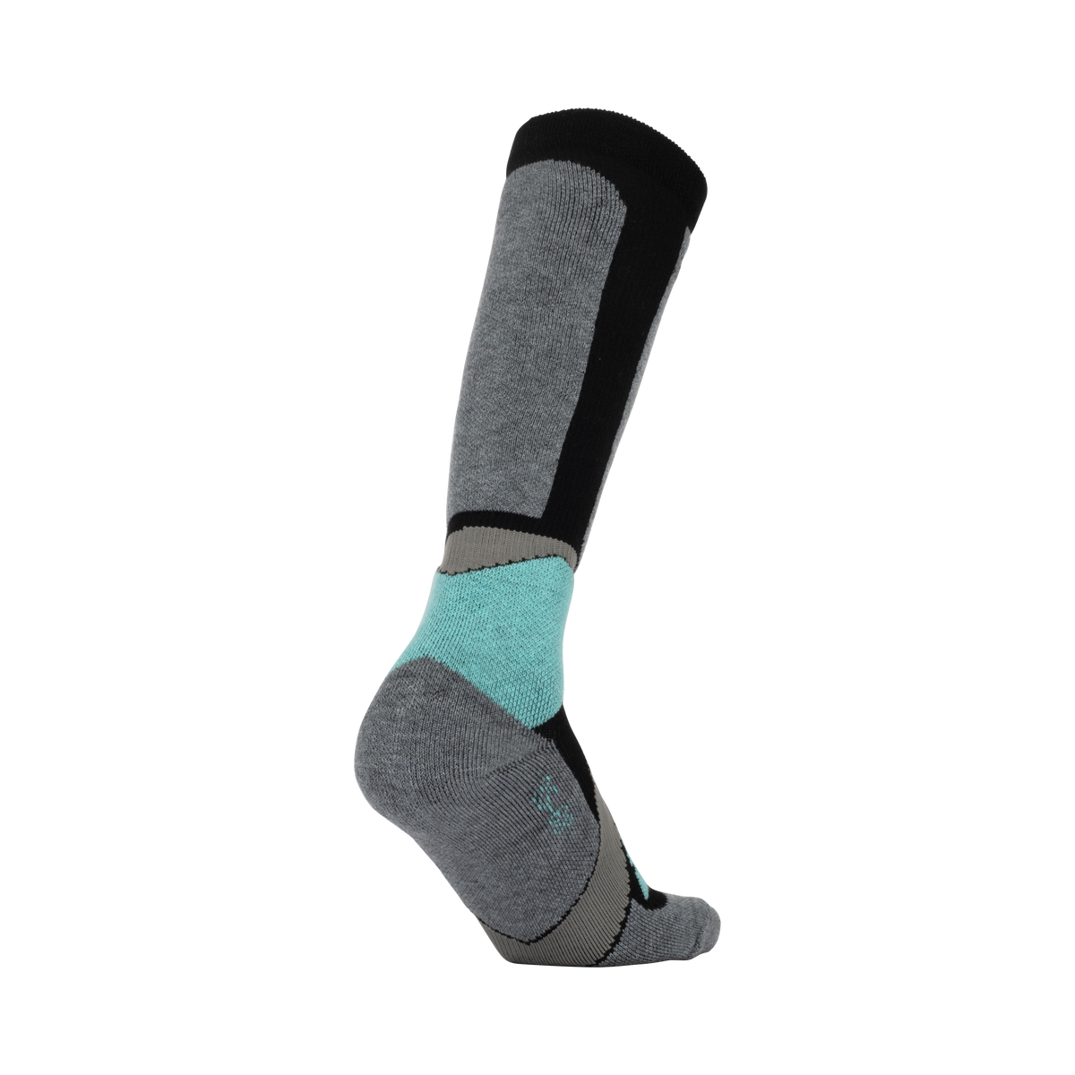 Woolf Snow Socks Merino - Größe 35-38 Dunkelgrau/Aqua/Hellgrau 
