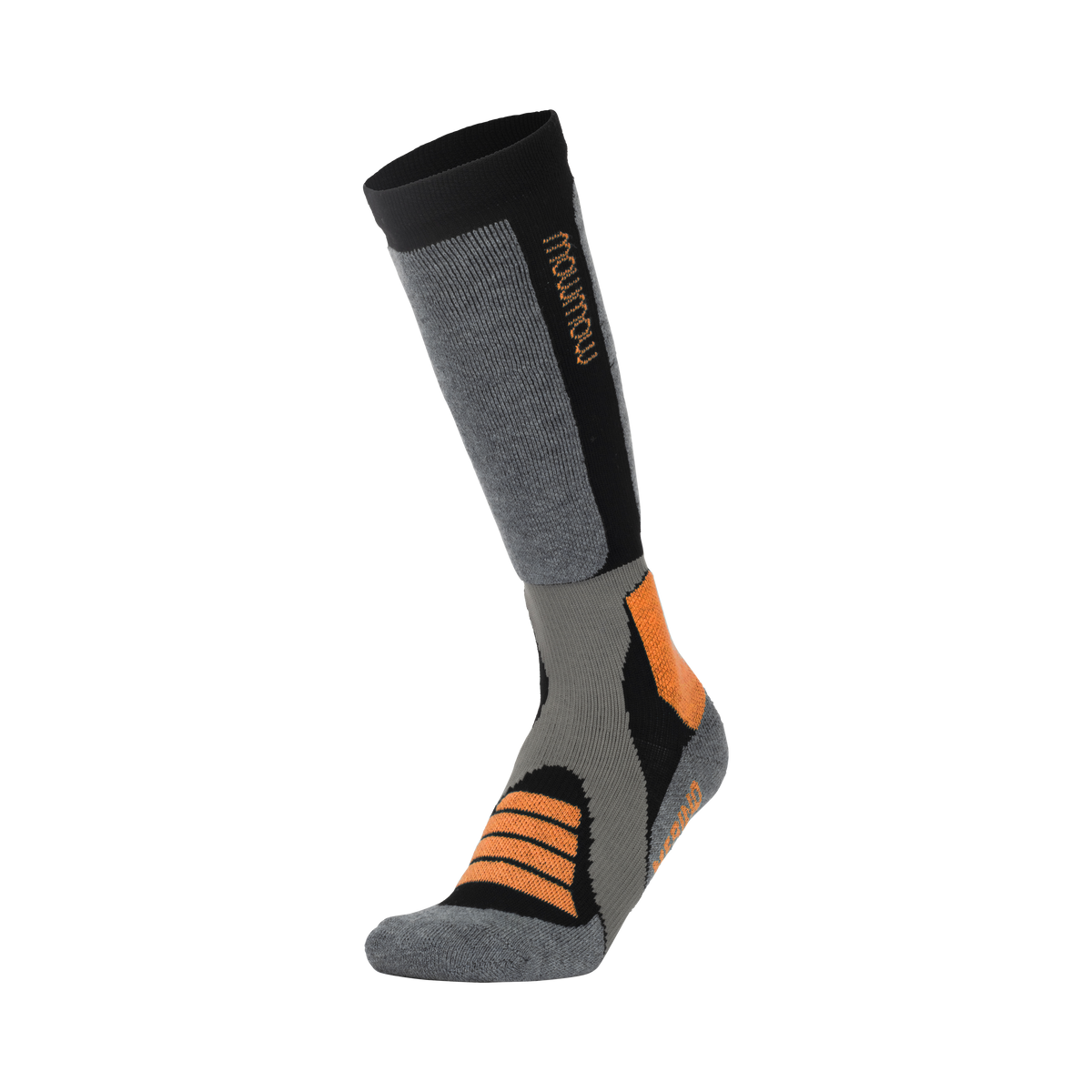 Woolf Snow Socks Merino - size 43-46 Dark grey/orange/light grey
