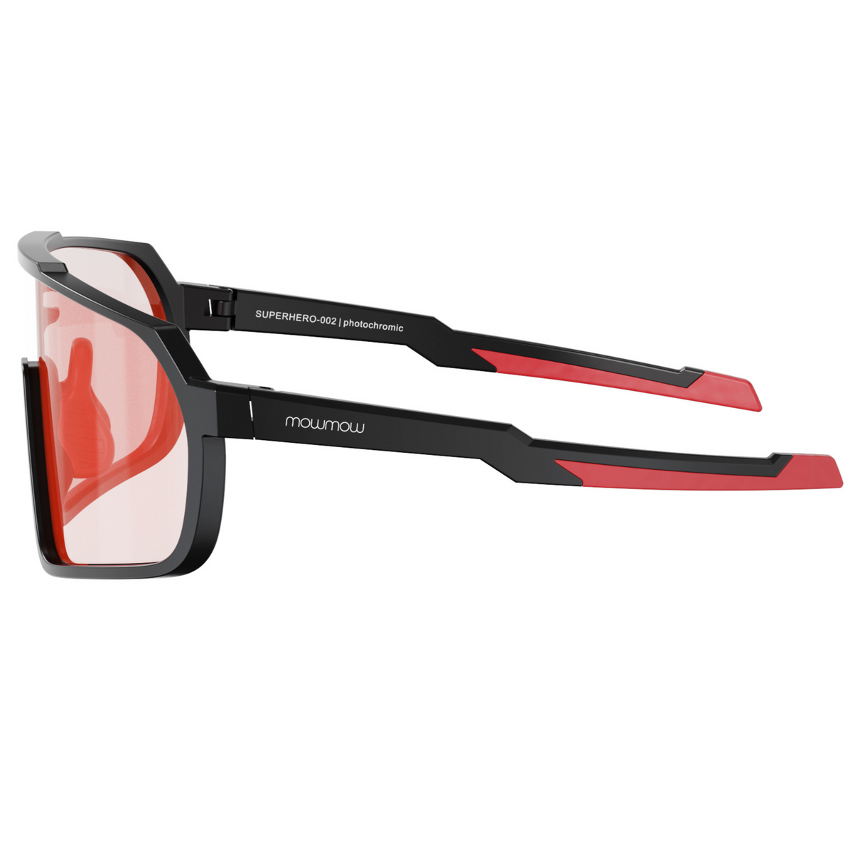 SuperHero-002 - Matte black | clear to full orange red Revo