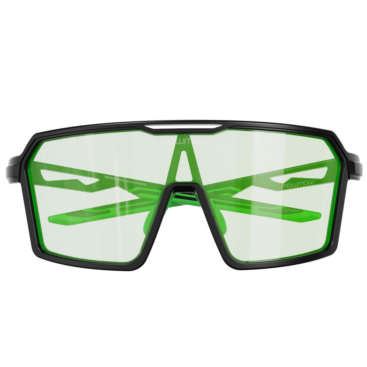 Wizard-008 - Matte black | clear to full green Revo